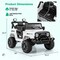 12V Kids Ride on Truck Car with Remote Control Threaded Wheels and 3 Speeds-White
